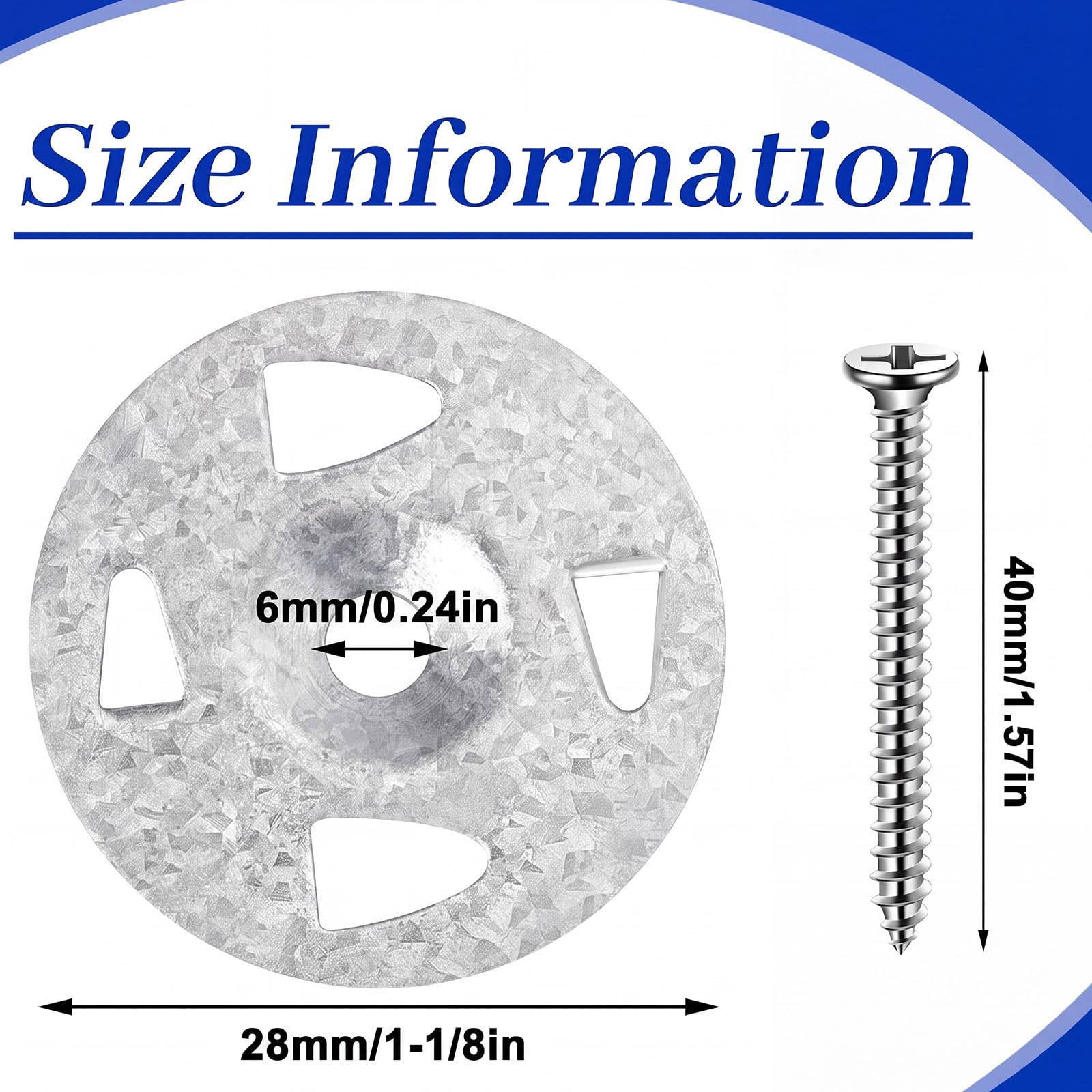 Foam Board Fasteners - 300 Washers & Screws -2