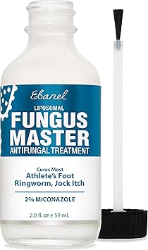 Ebanel Antifungal Cream Miconazole Athletes Foot Treatment, Cures Fungal Infection Leading to Nail Fungus, Jock Itch Cream with Undecylenic Acid, Tea Tree & Manuka Oil, Fast Itch Relief for Ringworm