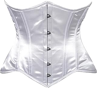 デイジーコルセット 女性用 デイジーコルセット レディース ホワイトサテン アンダーバスト コルセット ウエストニッシャートップ ブライダル ウェディング&プラスサイズ