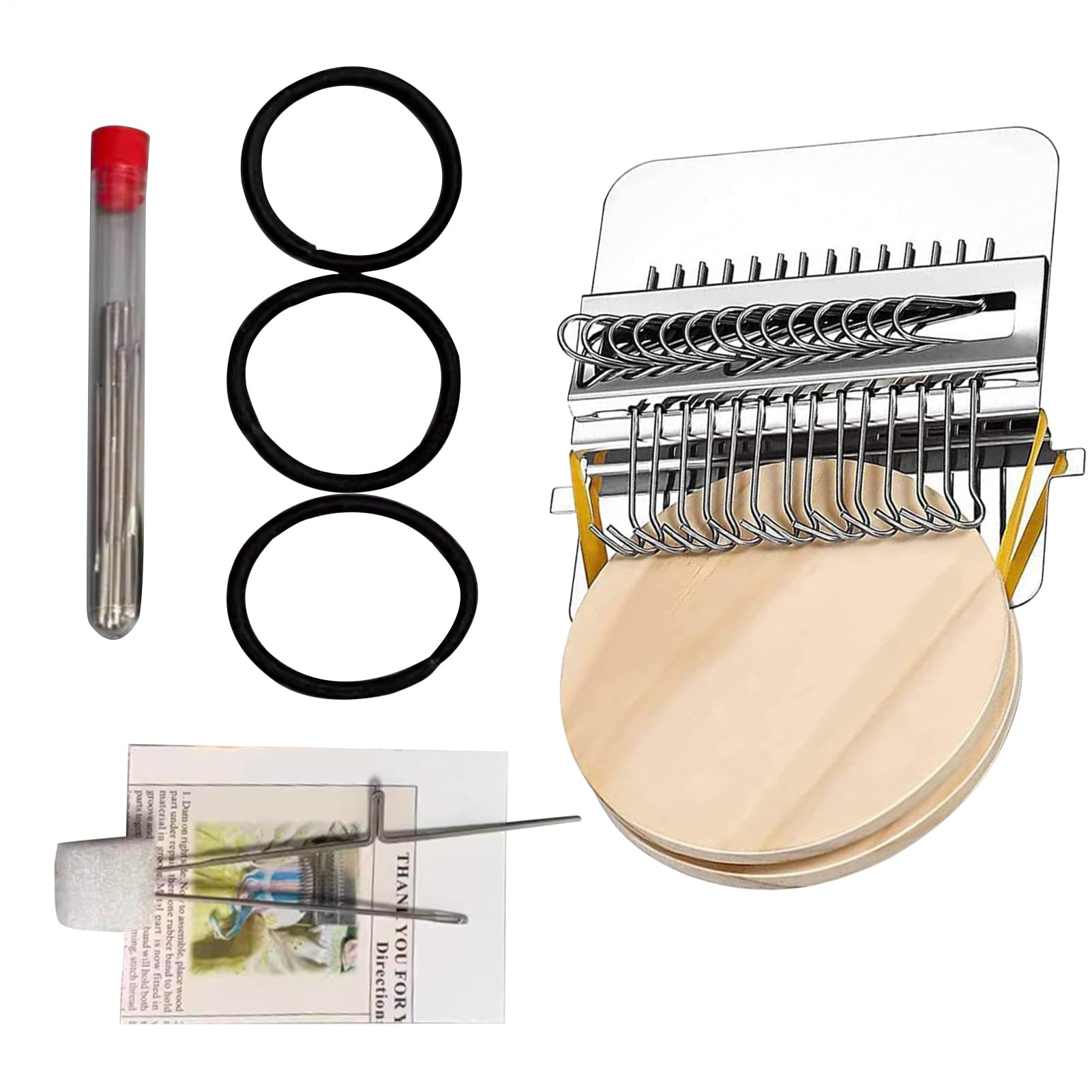 Kit de parches de punto PatchMaker 2.0, telar de zurcir portátil para principiantes, herramienta de tejido de patchworks para reparación de costura rápida en calcetines, ropa y jeans, ganchos 10/21/28