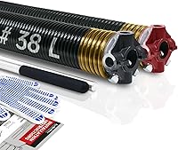 Vista 66 de Par de 2 resortes de torsión para puerta de garaje con barras de bobinado antideslizantes y guantes, electroforesis de precisión con revestimiento