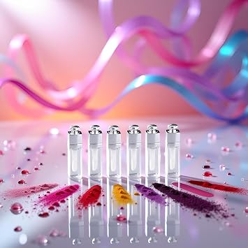 6 Pcs 3ml Empty Lip Gloss Tubes Containers Clear Refillable Lip Balm Bottles Transparent Mini Lipstick Containers for DIY Makeup Lip Gloss Makeup