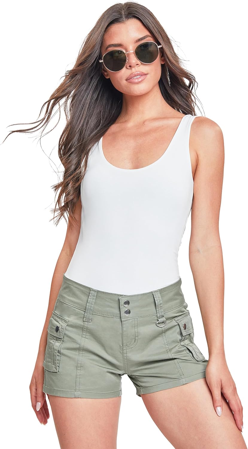 YMI(ワイエムアイ) ハーフパンツWomen's Low Rise Poplin Cargo Shortsレディース