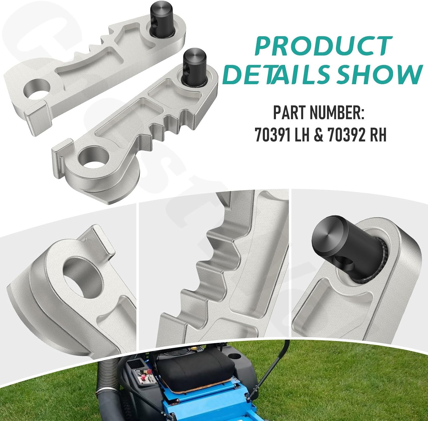 70392 HG-70392 Right Hand & 70391 Left Hand Brake Arm Kit for Hydro-Gear Cub Cadet Z-Force 15, Z-Force 18