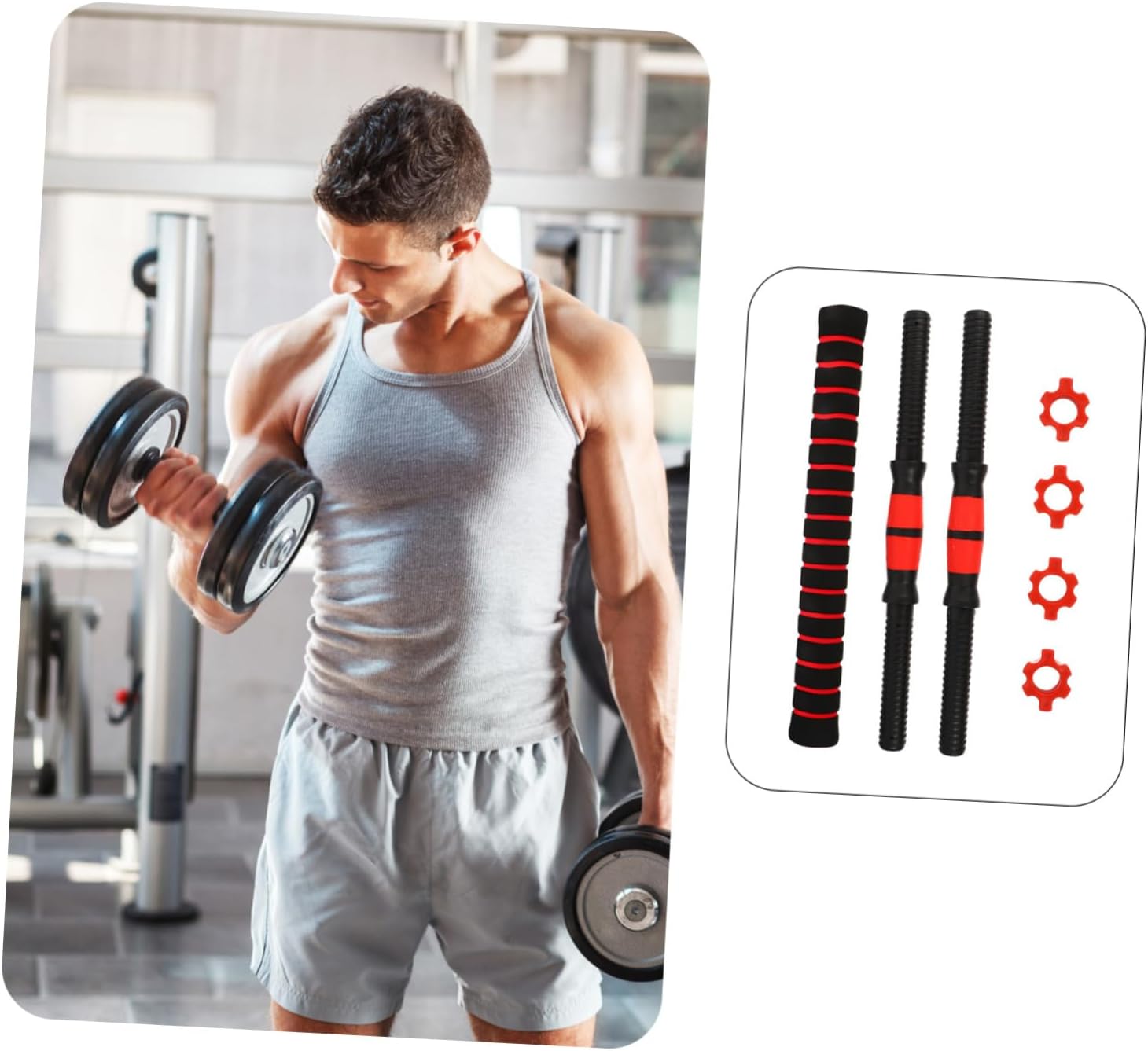 Dumbbell Bars with Anti-slip Handles Weightlifting Accessories for Safe and Balanced Workouts Home