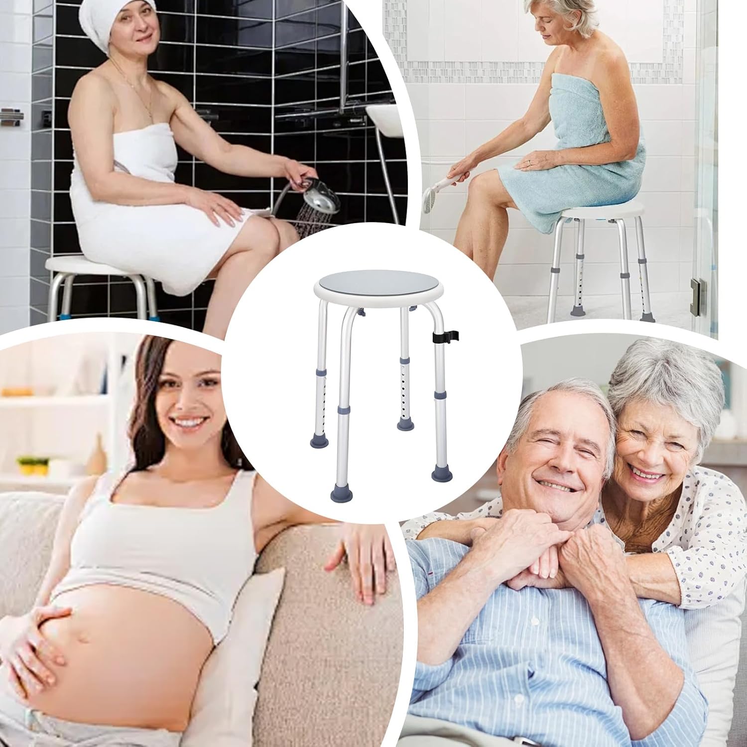 バススツール - 高さ調整可能 携帯用 高齢者シート,浴槽内スツール安全チェア,家庭用アパート病院浴槽ホテル向け
