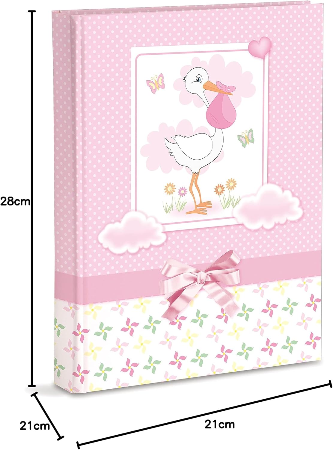 Birth Photo Album, cm 21x28 with pockets, contains 200 photos cm 13x18