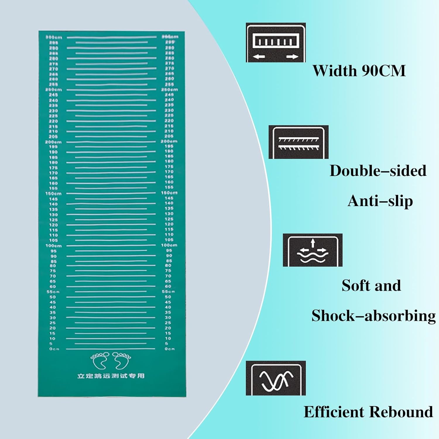 Home Workout Exercise Mats, for Child Long Jump Exercise Fitness, Outdoor Indoor Distance Jump Tool