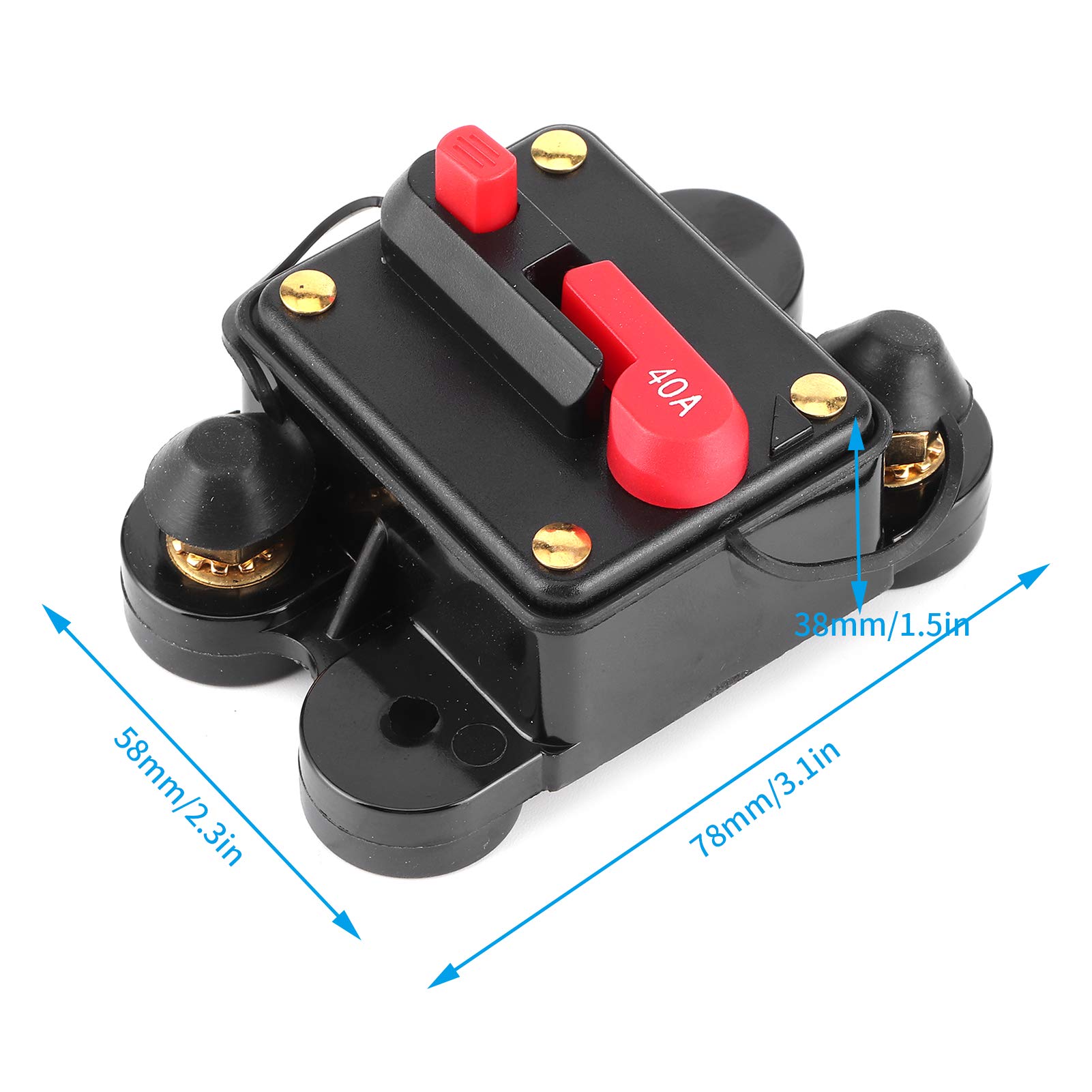Samochód dla lub systemu uchwytu bezpiecznika Automatyczny wyłącznik 12V 24V DC Auto Stereo Boat Ochrona Wyłączniki samochodowe Wyłącznik przyciskowy resetowania (B(40A))