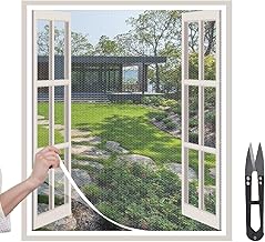 Mosquito Net Window 130 x 150 cm, Mosquito Nets that Can Be Cut As You Like, Adhesive Mosquito Net with Scissors, Quick Installation Without Drilling, Removable Washable Mosquito Net