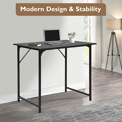 Vista 28 de BestOffice Escritorio para computadora, escritorio de oficina en casa, estilo moderno y simple para oficina en casa, estudio y escritura