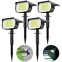 4 Pezzi Faretti Energia Solare da Esterno, 72 LED Lampioni Solari da Giardino 3 Livelli di Luminosità