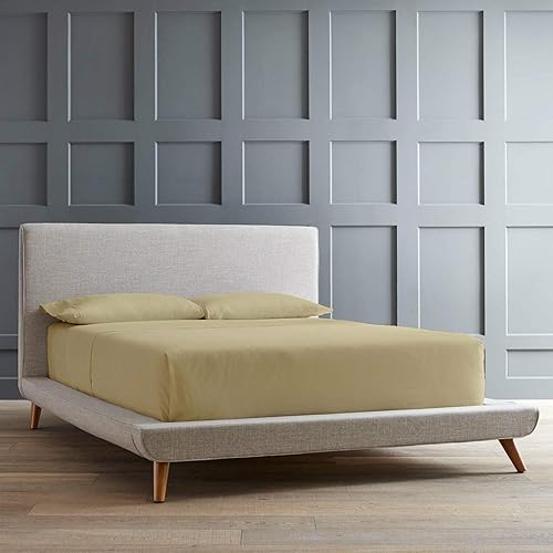 Miniatura 2 de Femini Fashion Juego de sábanas de 6 piezas 100% algodón egipcio Giza, almohada de sábanas Giza, algodón de fibra larga de 600 hilos, tejido