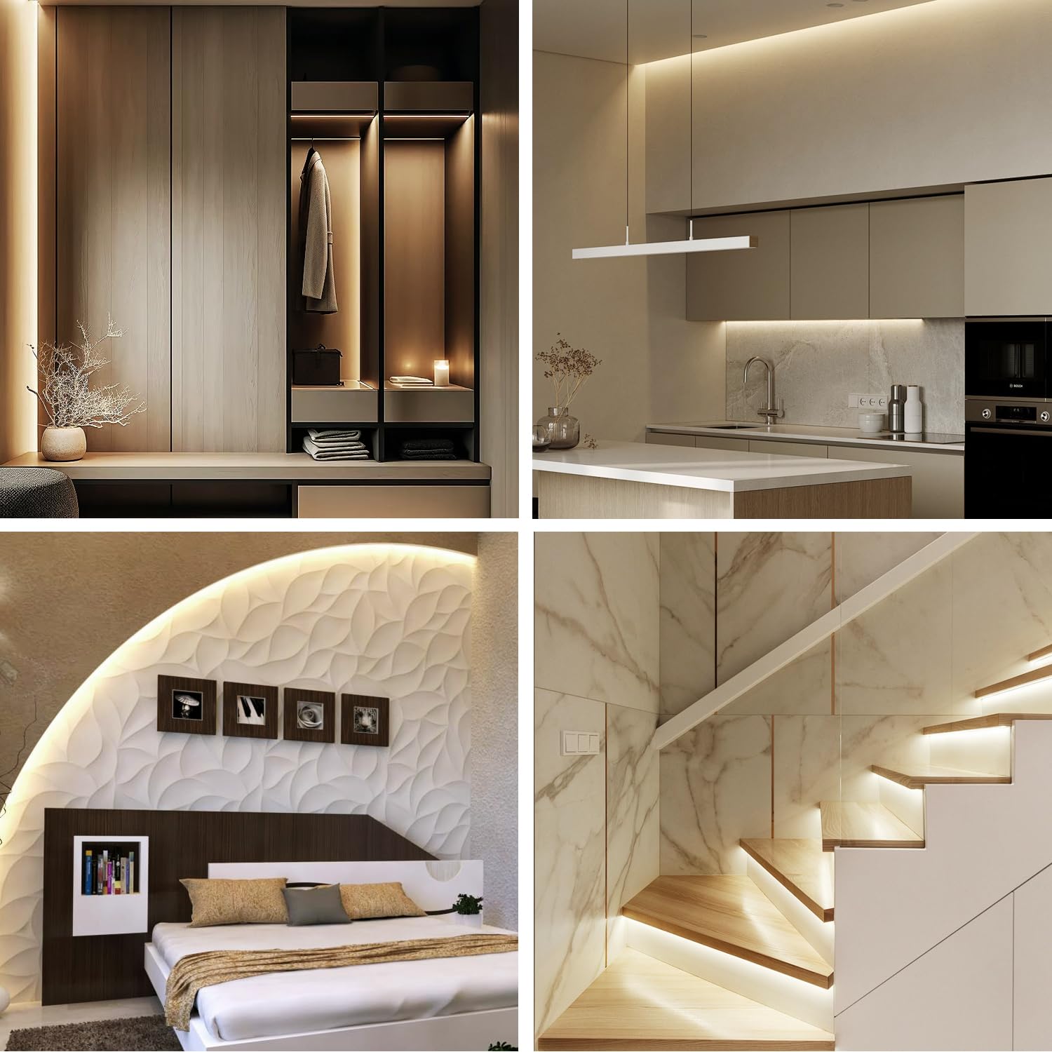 Cob - Striscia LED da 20 m, con telecomando, controllo app, DC24 V, 3000 K, luce bianca calda, flessibile, dimmerabile, utilizzabile su camera da letto, stanza, decorazione fai da te