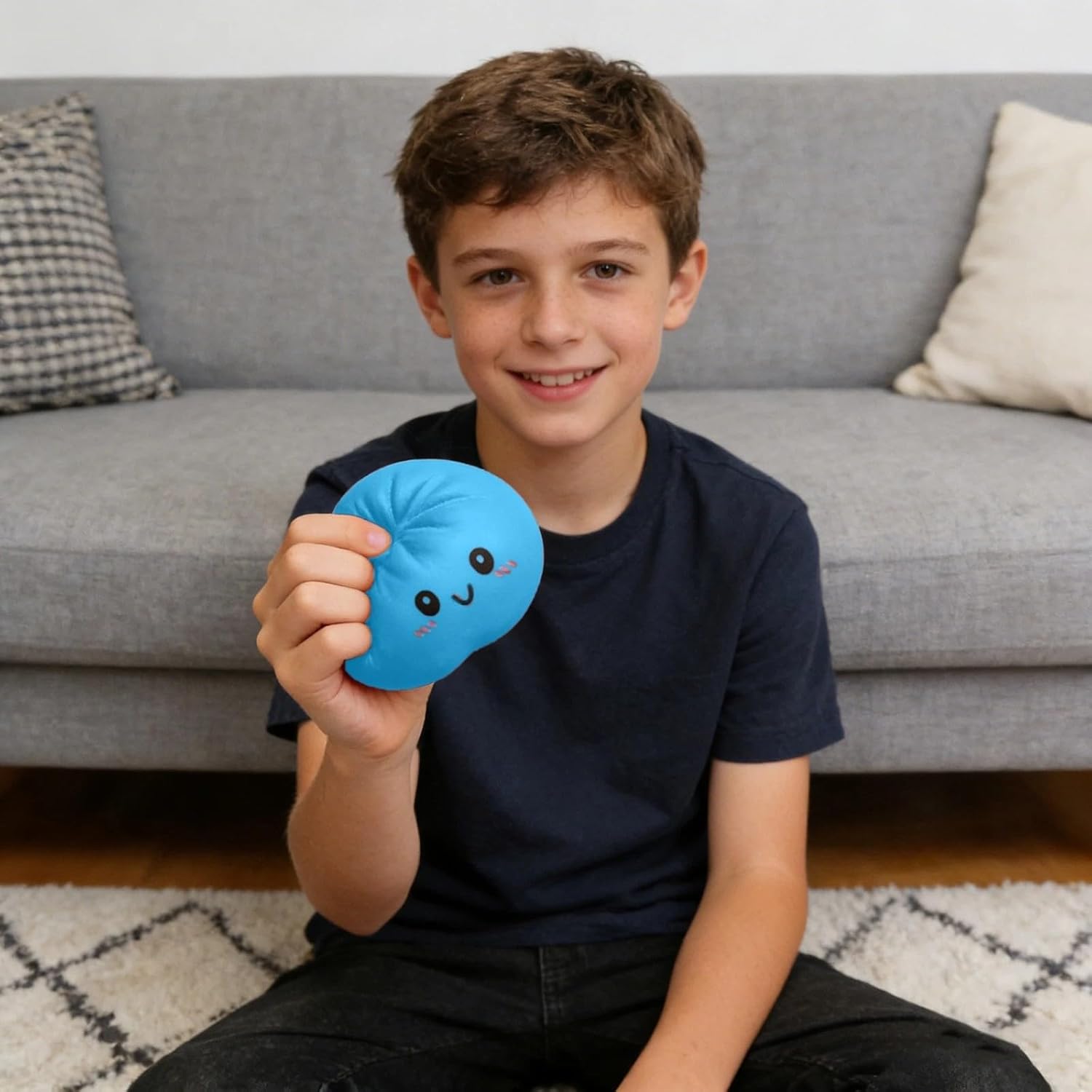 Dumpling Squishy Toy for Stress Relief, Slow Rising Squeeze Ball with Steamer Box, TPR Fidget Sensory Toy for Anxiety Relief, Mystery Squishy Dumpling Toy Desk Decor for Kids Adults Office Home