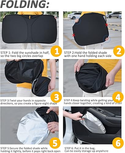 Miniatura 6 de BESTVIEW Parasol para parabrisas delantero compatible con Subaru Forester 2015-2018, parasol reflectante plegable para ventana delantera del