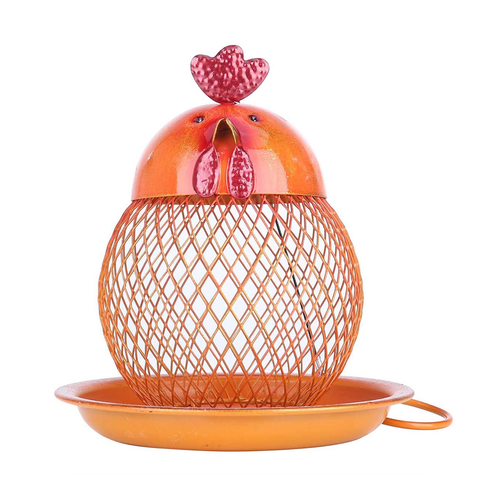 Mangiatoia per Uccelli da Esterno con Ventose Mangiatoia per Uccellini per Voliera Mangiatoia Uccellini Balcone Trasparente,Orange