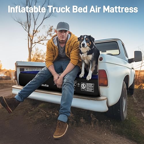 Vista 20 de Umbrauto Colchón de aire para platón de camioneta de tamaño estándar de 6 a 6.5 pies, inflable, para dormir en exteriores, tienda de campaña, Negro