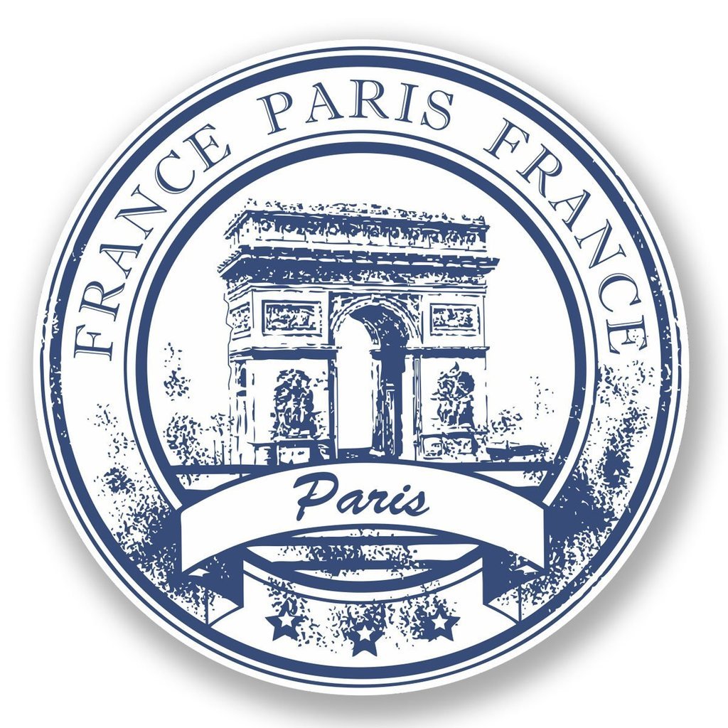Destinationvinyl Multi 2 X 10Cm/100Mm Paris Arc De Triomphe France Vinyl Sticker Decal Laptop Travel Luggage Car Bike Sign Fun #5926
