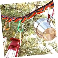 Vista 5 de Kisangel Cordón para herramientas de camping, tendedero de ropa para exteriores, cadena de margaritas, cuerda de doble capa para tienda de campaña