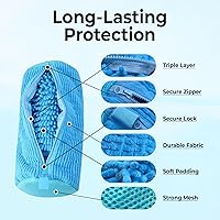 Vista 4 de 2 bolsas para lavadora de zapatos con un par de árbol de zapatos y 4 bolas desodorantes, bolsa de lavado de zapatos reutilizable con cremallera