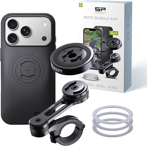 Miniatura 12 de SP CONNECT Moto Bundle II con módulo antivibraciones | SPC+ | Compatible con iPhone 15 Pro | Soporte de teléfono para motocicleta | Soporte de