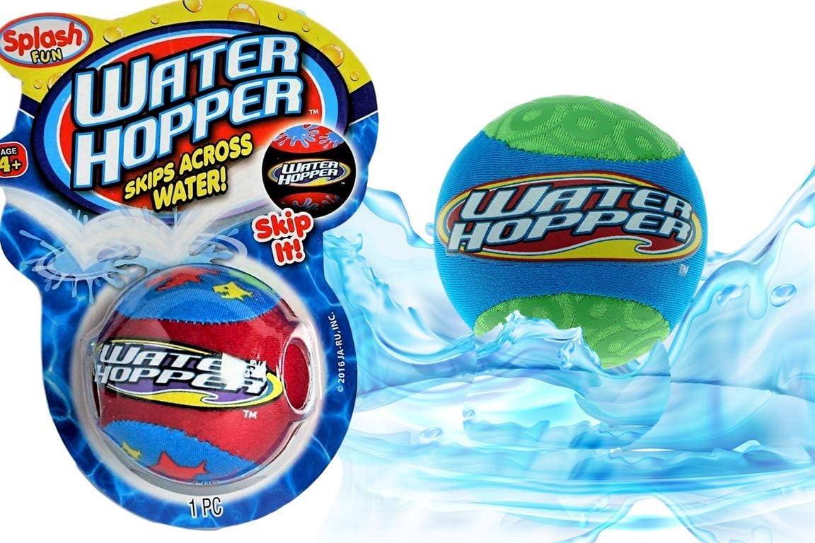 JA-RU Water Skipping Ball (2 Pack) – Squishy Water Bouncing Ball That Skips on Water | Pool Toys for Kids Ages 4-8 Years & Up, Outdoor Summer Games & Party Favors. 880-2s