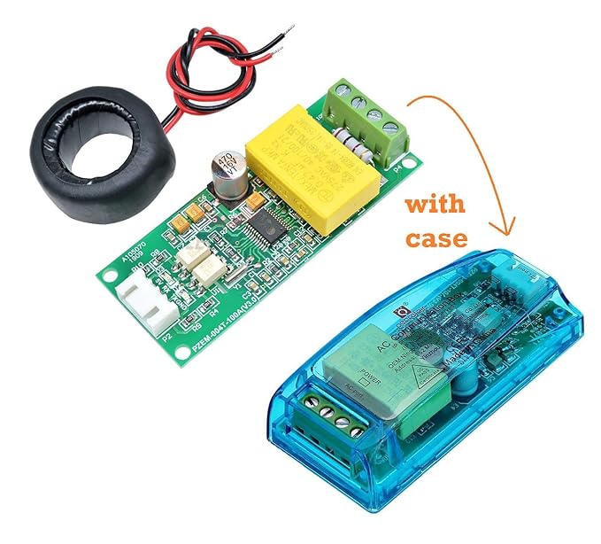 Jadeshay Voltmeter AC 80-260 V 100 A PZEM-004T Module Multimeter Spannings- en Stroomtester Watt Stroomtestmodule voor TTL, CT open-gesloten met USB-adapterkabel