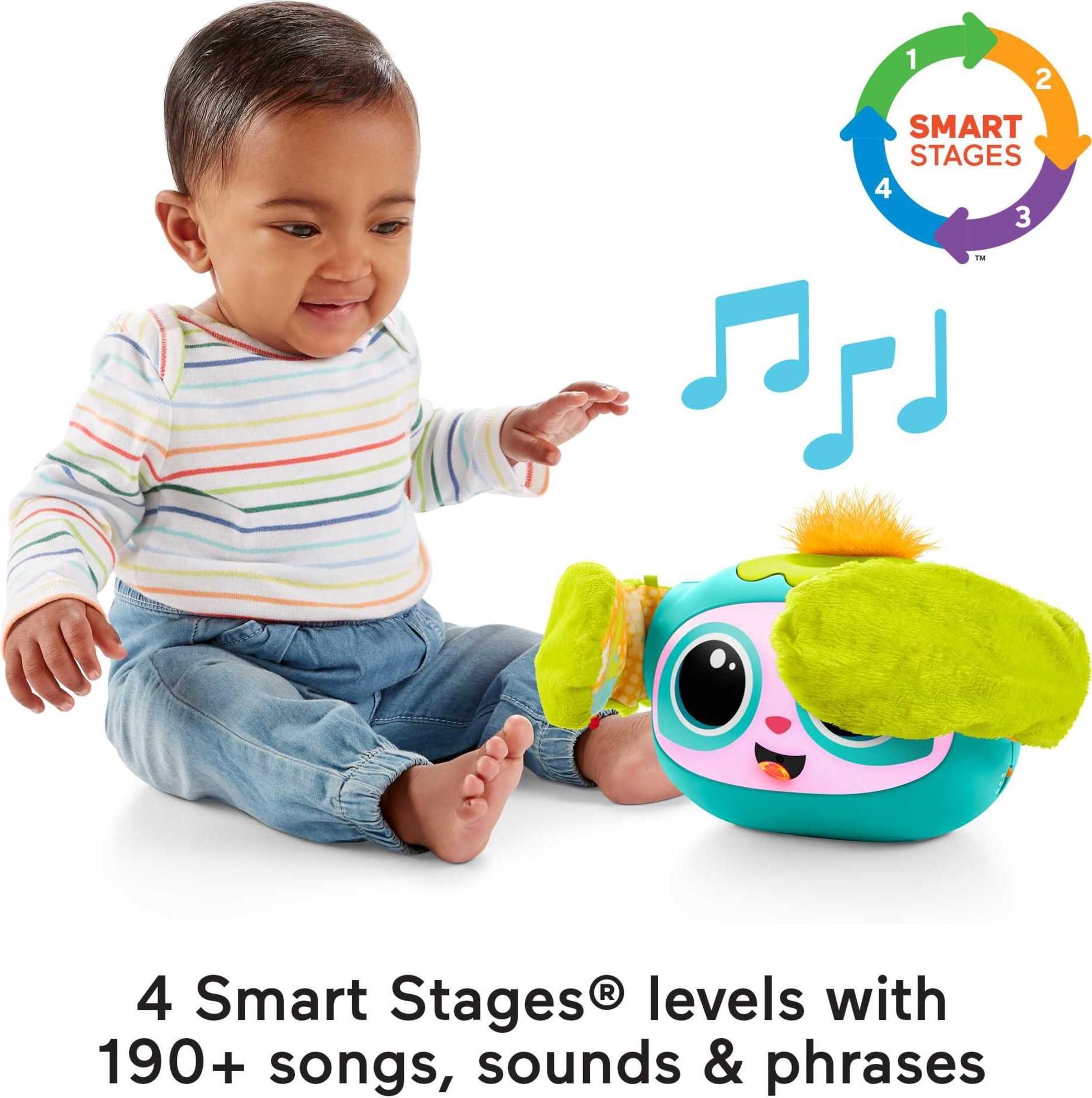 Fisher-Price Rollin' Rovee, Giocattolo interattivo con Musica, luci e contenuti didattici per Bambini dai 6 Mesi ai 5 Anni