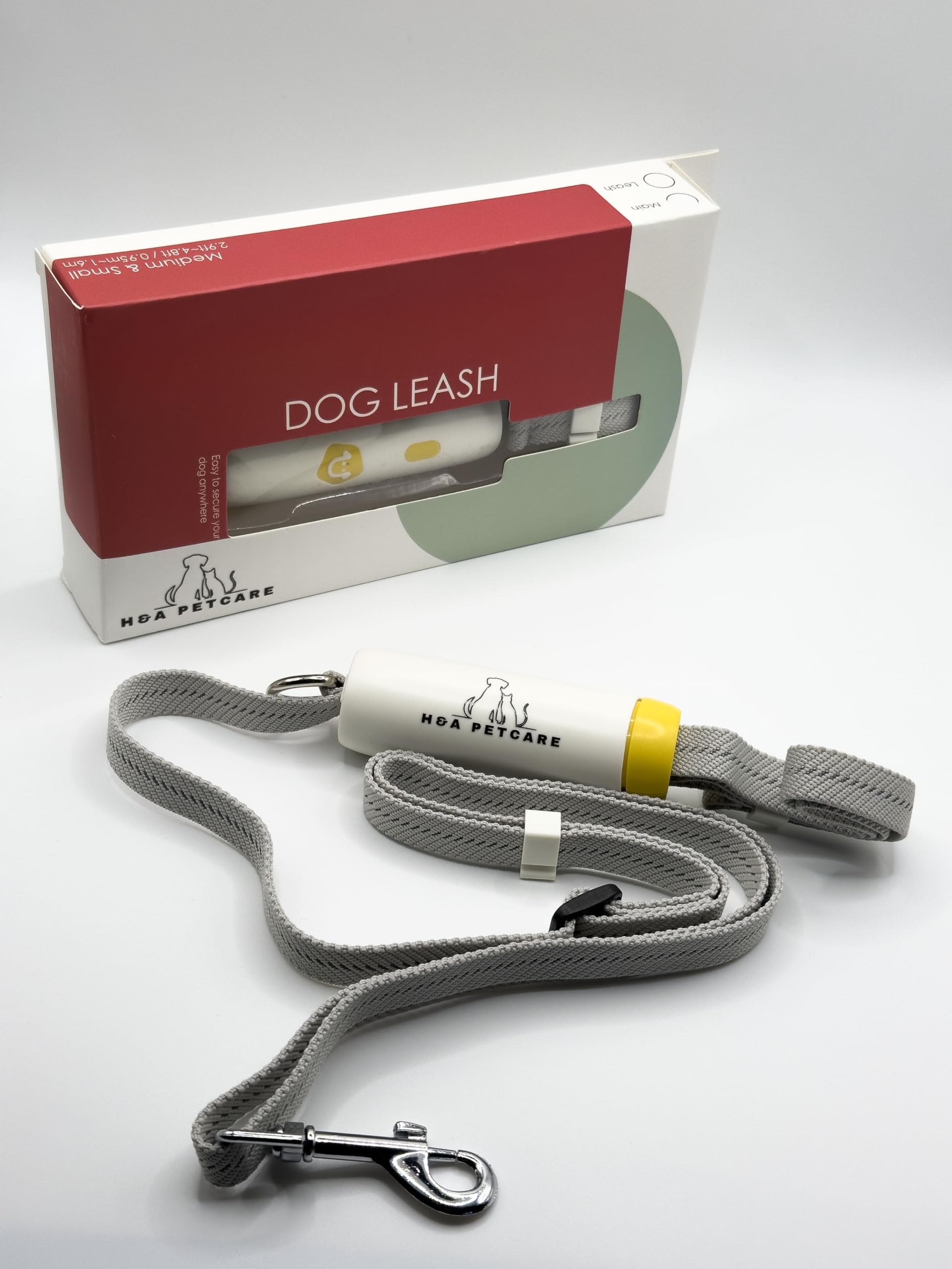 H&A Petcare Leads for Small And Medium Dogs Short Lead for Puppy 6ft Chew Proof Dog Lead, Anti-Lost Dog Leashes(White)