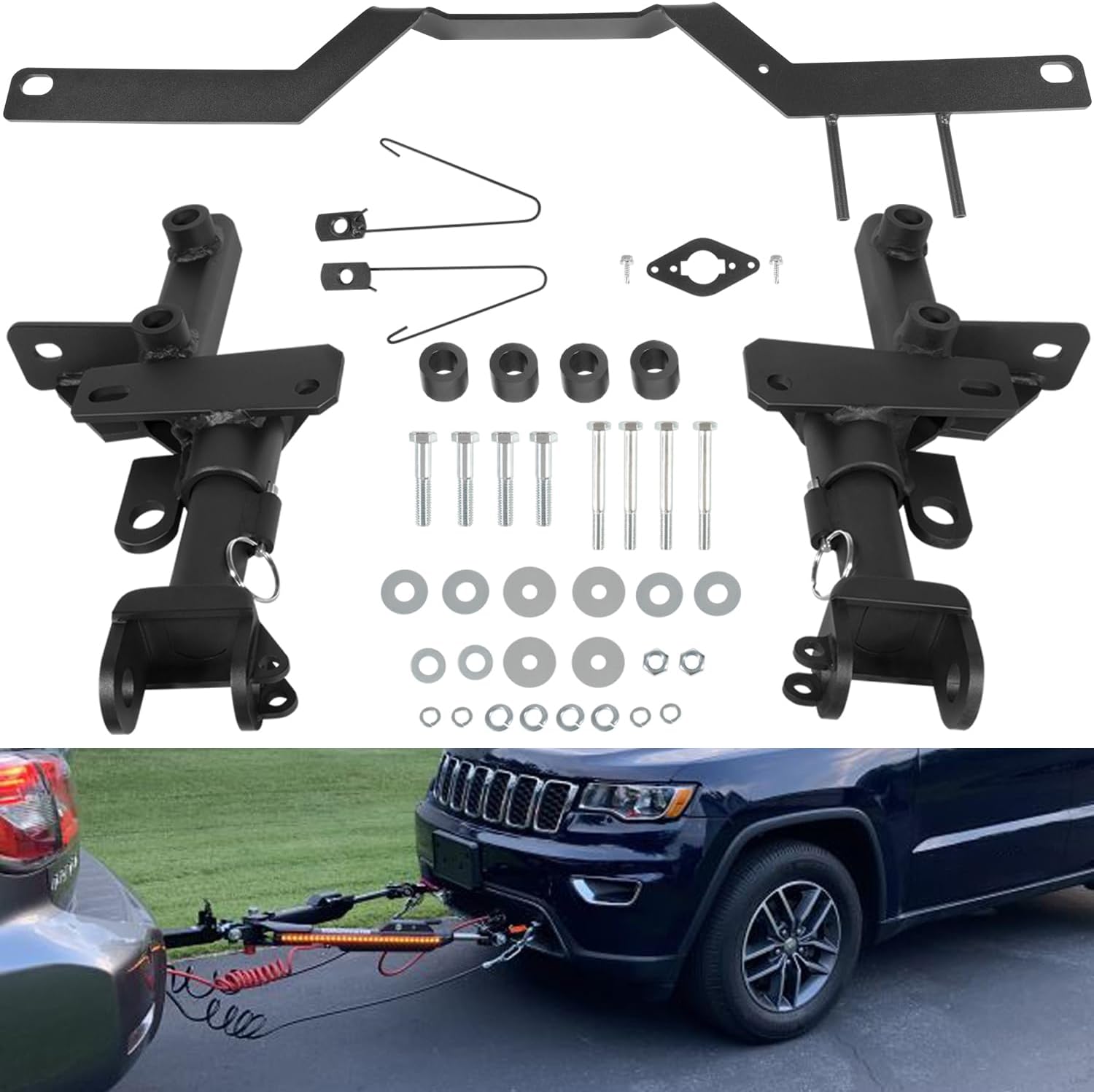 521440-5 Tow Bar Baseplate Tow Bar Bracket Direct Connect Style for 2011-2013 Dodge Durango / 2011-2022 Jeep Grand Cherokee Replace# 521440-5
