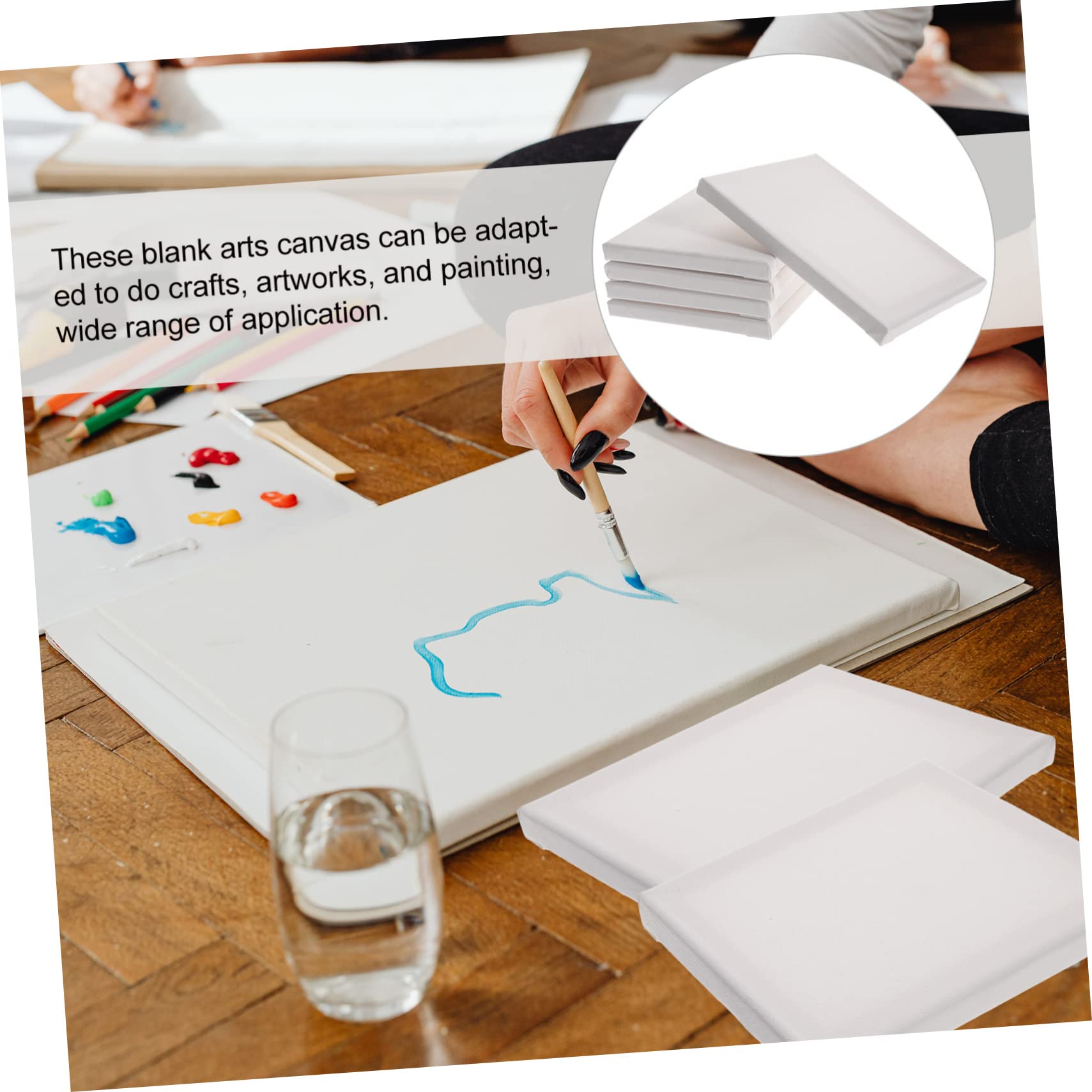 Amazon.co.jp: KJHBV 5個 何も描かれていないキャンバス craft canvas