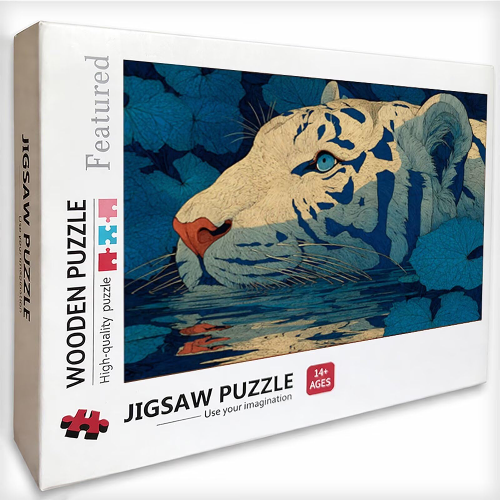 Tygrys drewniane puzzle 3000 sztuk, puzzle dla dorosłych z pudełkiem 122 x 81 cm, łamigłówki, dla mężczyzn kobiet nastolatek, kreatywne gry logiczne, dekoracja domu prezent, Z-6112
