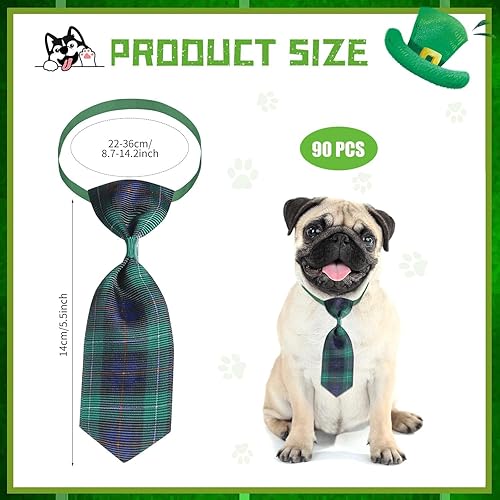 Miniatura 8 de Paquete de 100 unidades de corbatín para perro, collar de flores para perro, accesorios ajustables para cachorros, corbatín de gato, flor de perro