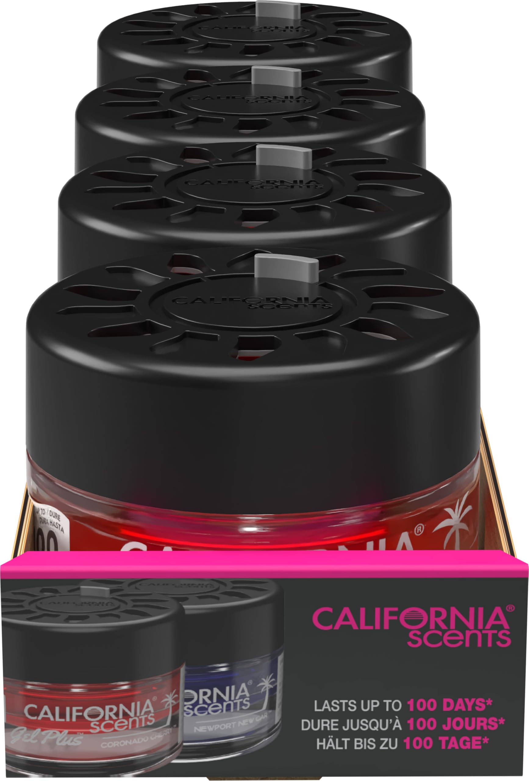 California Scents Gel Plus Car Air Freshener, Newport New Car Scent, 4 Count — view 8