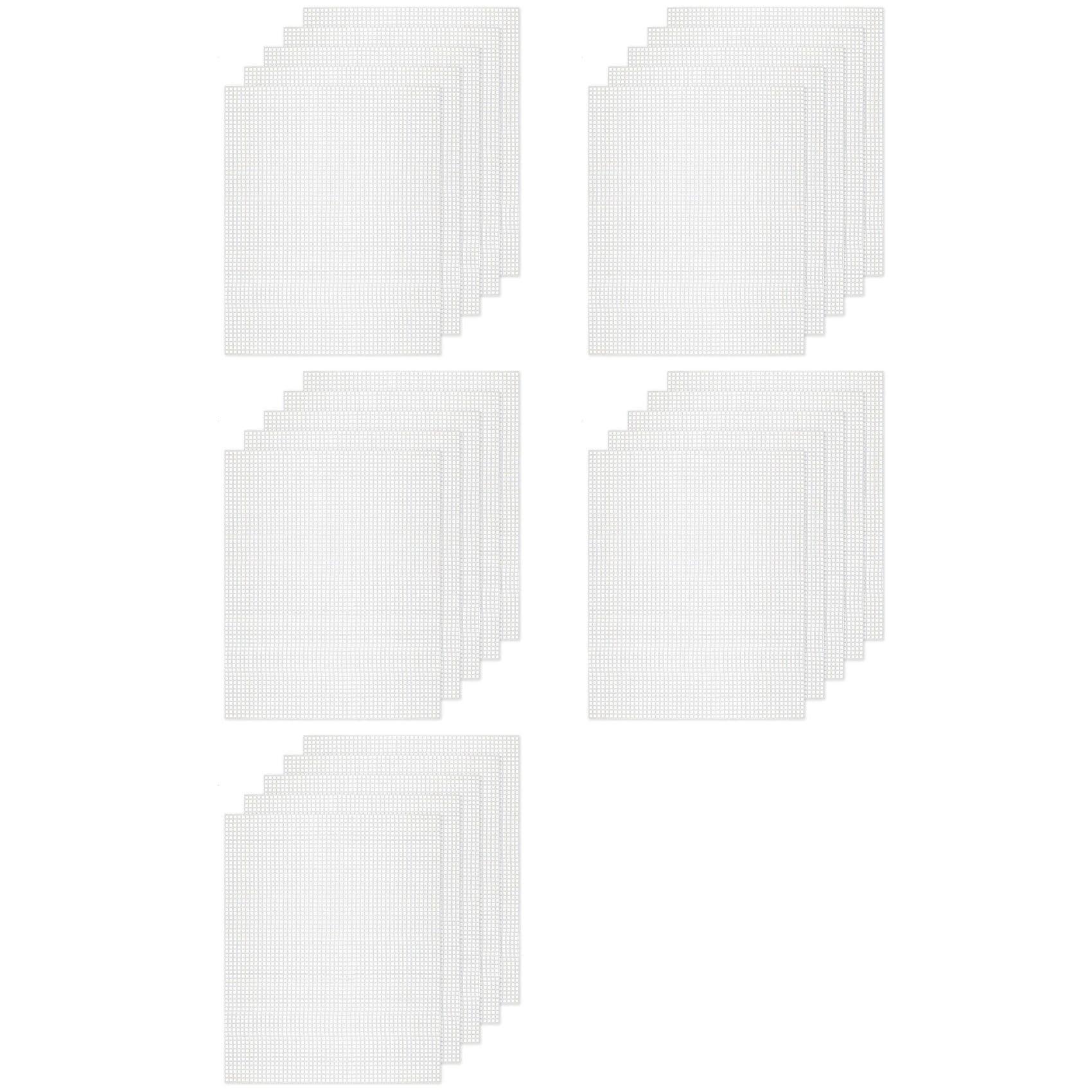 Aundhegrtt 50PCS Mesh Plastic Canvas Sheets 19.6x13 Inch for Embroidery Crafting, Acrylic Yarn Crafting, Knit and Crochet Projects
