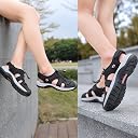Dannto Women's Sport Sandals Close Toe Hiking Walking Water Shoes, Black1, 7 gallery image