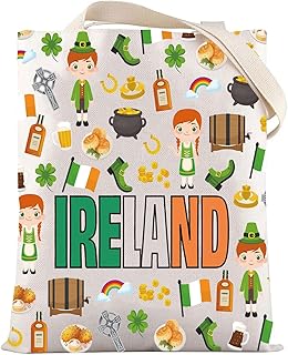LEVLO Sac fourre-tout Irlande pays Europe Irlande Voyage cadeau Irlande Dublin voyage sac à bandoulière Irlande Vacances Merchandising