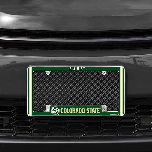 Miniatura 183 de Rico Industries NCAA Classic 12" x 6" Chrome All Over Automotive License Plate Frame for Car/Truck/SUV