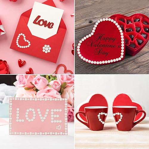 Miniatura 4 de 2744 piezas de perlas para el cabello, calcomanías de perlas autoadhesivas, calcomanías de perlas para manualidades, perlas para pegar, gemas para