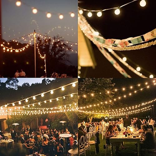 Miniatura 5 de Paquete de 25 bombillas LED G40 de repuesto E12 con base de tornillo LED para luces de cadena de patio, equivalentes a bombillas transparentes de