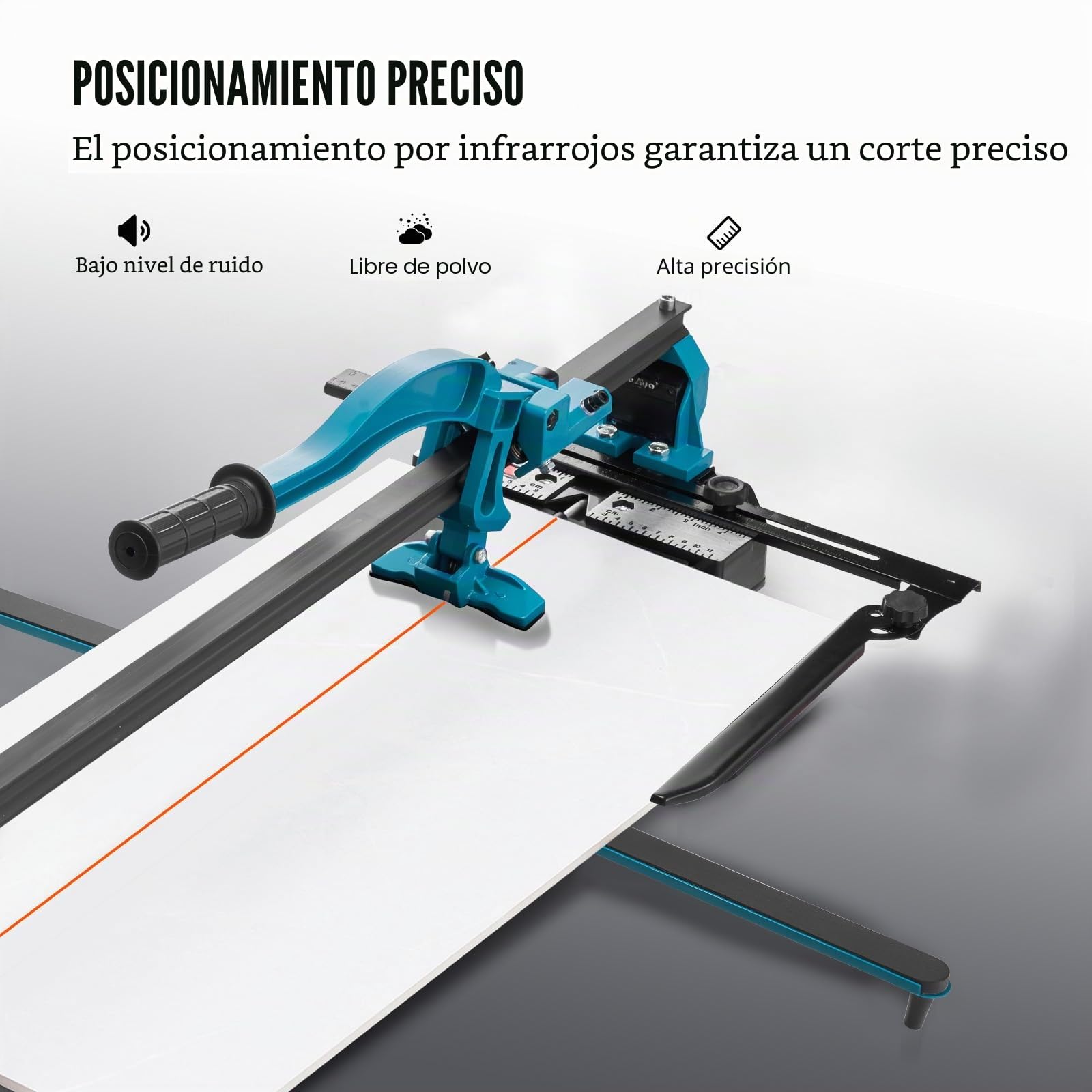 VEVOR Cortador manual de baldosas de 1200 mm corte eficiente 120 cm con posicionamiento ajustable