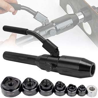 Hydraulic Knockout Hole Punch Driver Kit 22mm61.5mm Electrical Conduit Hole Cutter Set Tool Kit Metal Sheet Puncher,Black