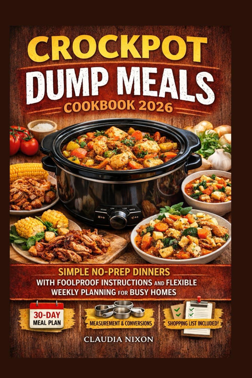 CROCKPOT DUMP MEALS COOKBOOK 2026: SIMPLE NO-PREP DINNERS WITH FOOLPROOF INSTRUCTIONS AND FLEXIBLE WEEKLY PLANNING FOR BUSY HOMES