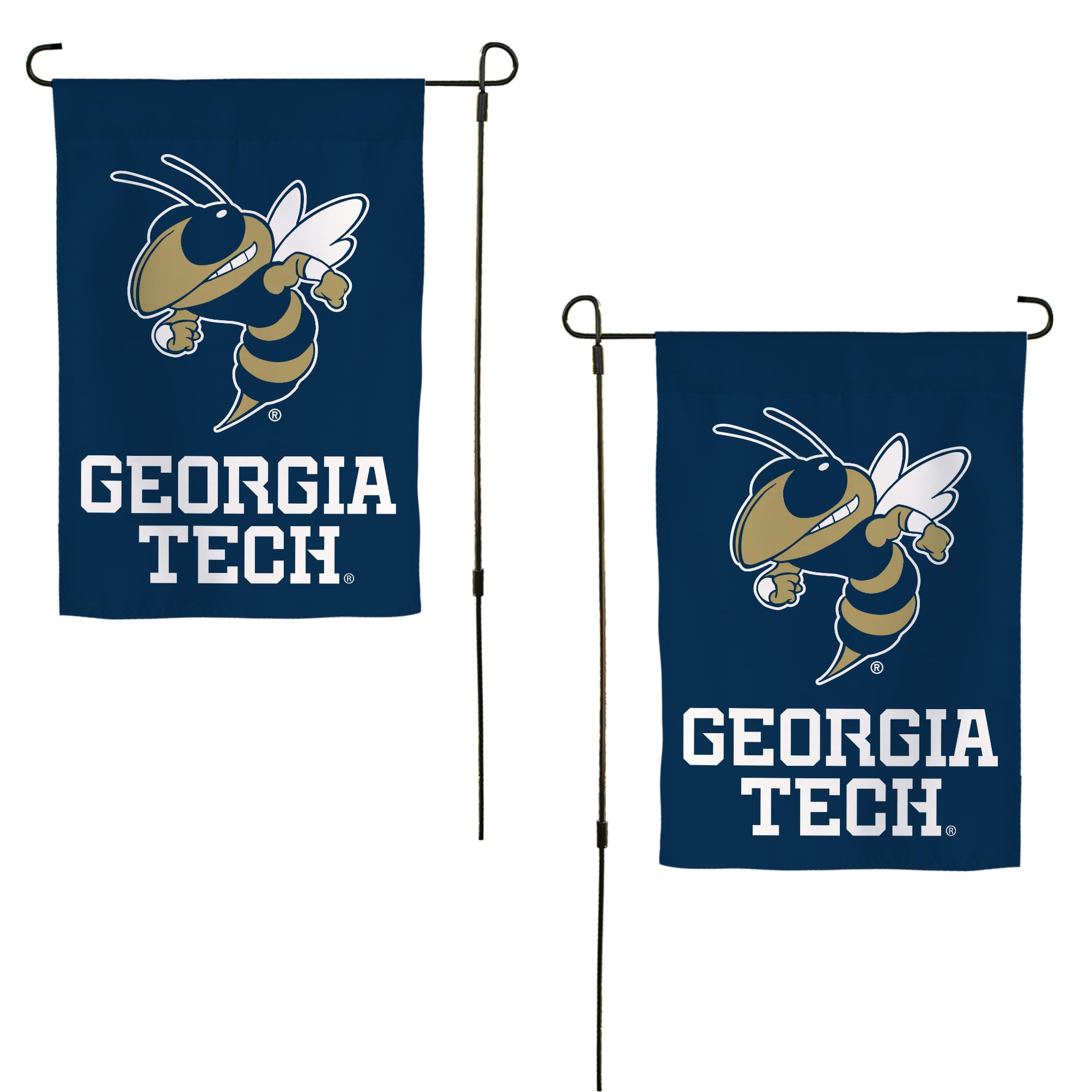 Desert Cactus Georgia Tech GT Garden Flag – 19 x 12 inch Georgia Tech Yellow Jackets Banner, For Outdoor Display and Events (Design D)