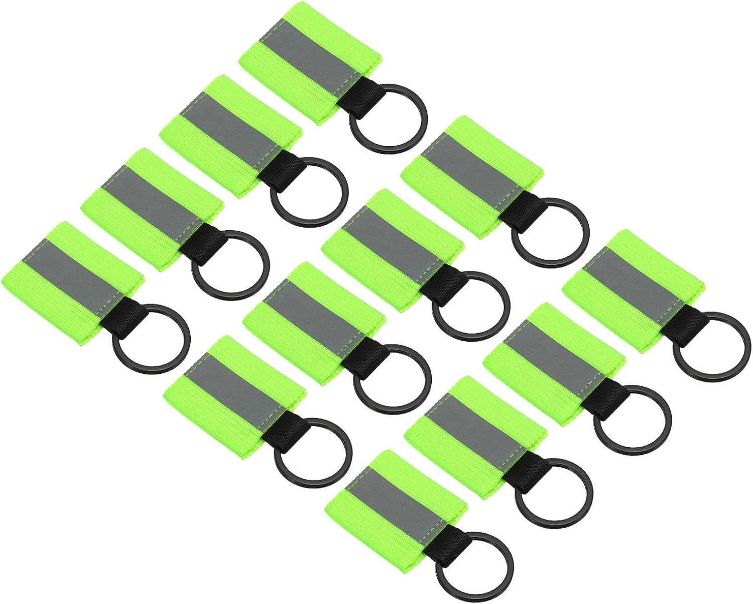 PATIKIL Reflective Keychain Tags, Reflective Zipper Pulls Nylon Keychain High Visibility Reflectors Tags for Backpack