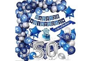 Royal Blue 50th Birthday Party Decorations