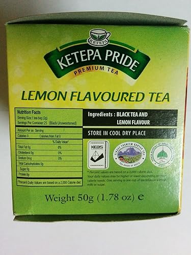 Miniatura 4 de Kenyan Ketepa Pride - Bolsas de té envueltas con sabor a limón, 25 sobres (Kenia)