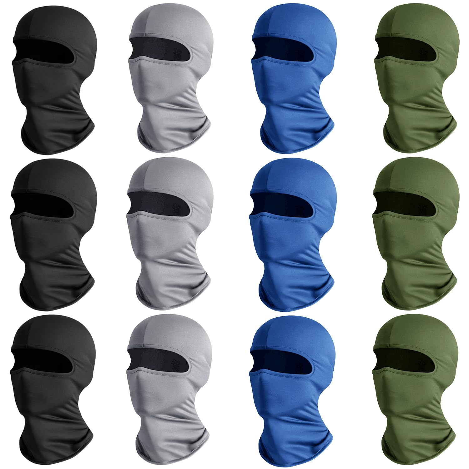 Wheebo 12 Pieces Balaclava Face Mask for Men Women Summer Cooling Neck Gaiter Cycling Caps UV Protector Motorcycle