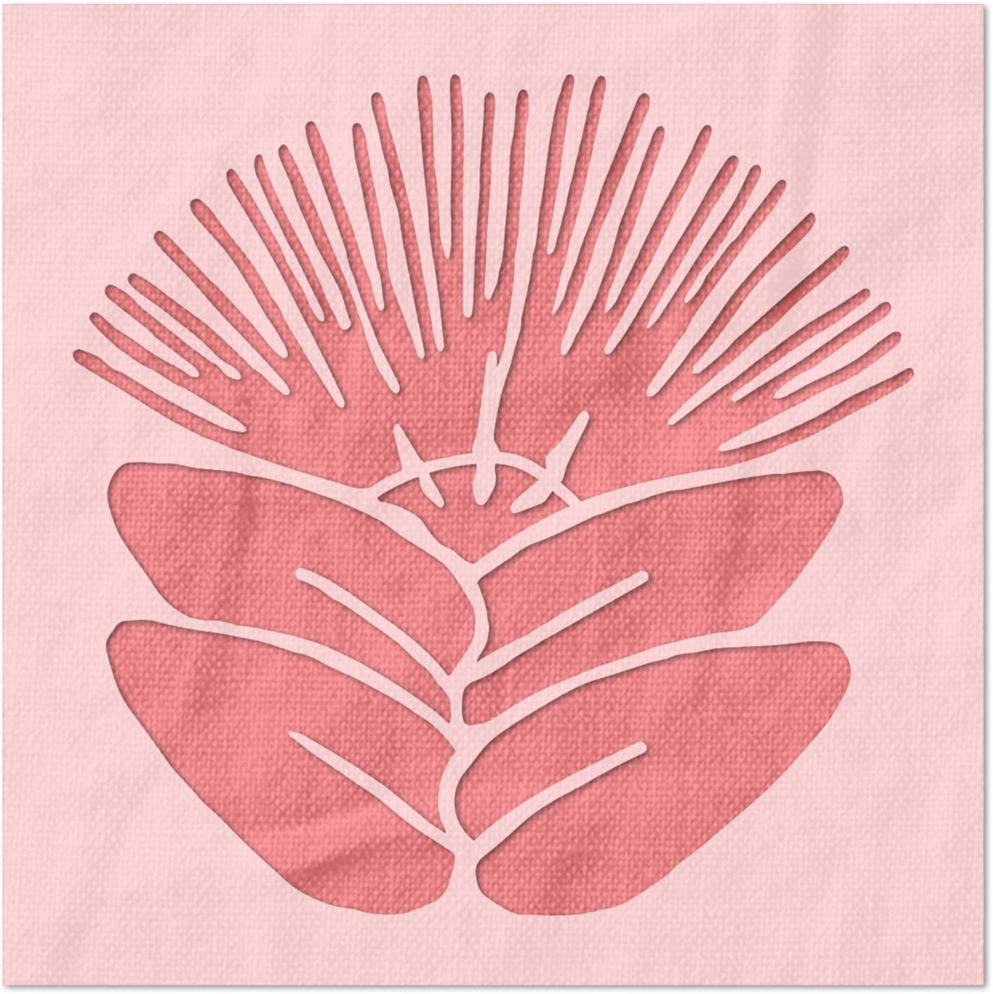 Stencil Stop Powderpuff Flower Stencil - Reusable for DIY Projects, Painting, Drawing, Crafts - 14 Mil Mylar Plastic (24 x 24 inches)